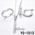 Micro pavimentan joyas de plata CZ 925 conjunto (ys-1513)